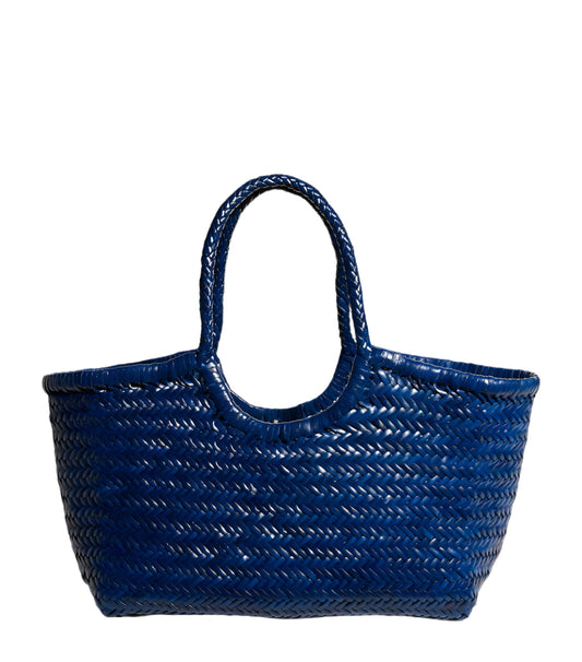 The Artisan Weave Blue - Woven Leather Bag in Royal Blue