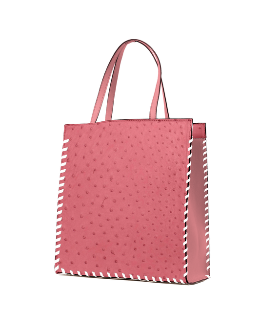 Box Tote - Pink Ostrich