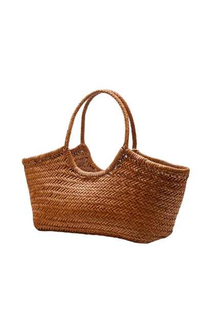 The Artisan Weave Tan - Woven Leather Bag in Tan