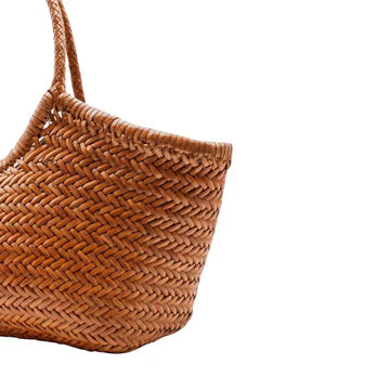 The Artisan Weave Tan - Woven Leather Bag in Tan