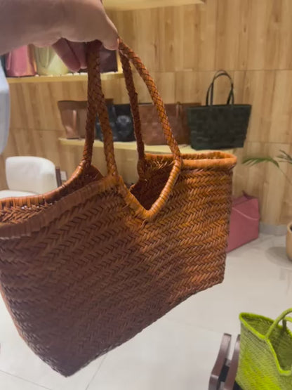 The Artisan Weave Tan - Woven Leather Bag in Tan